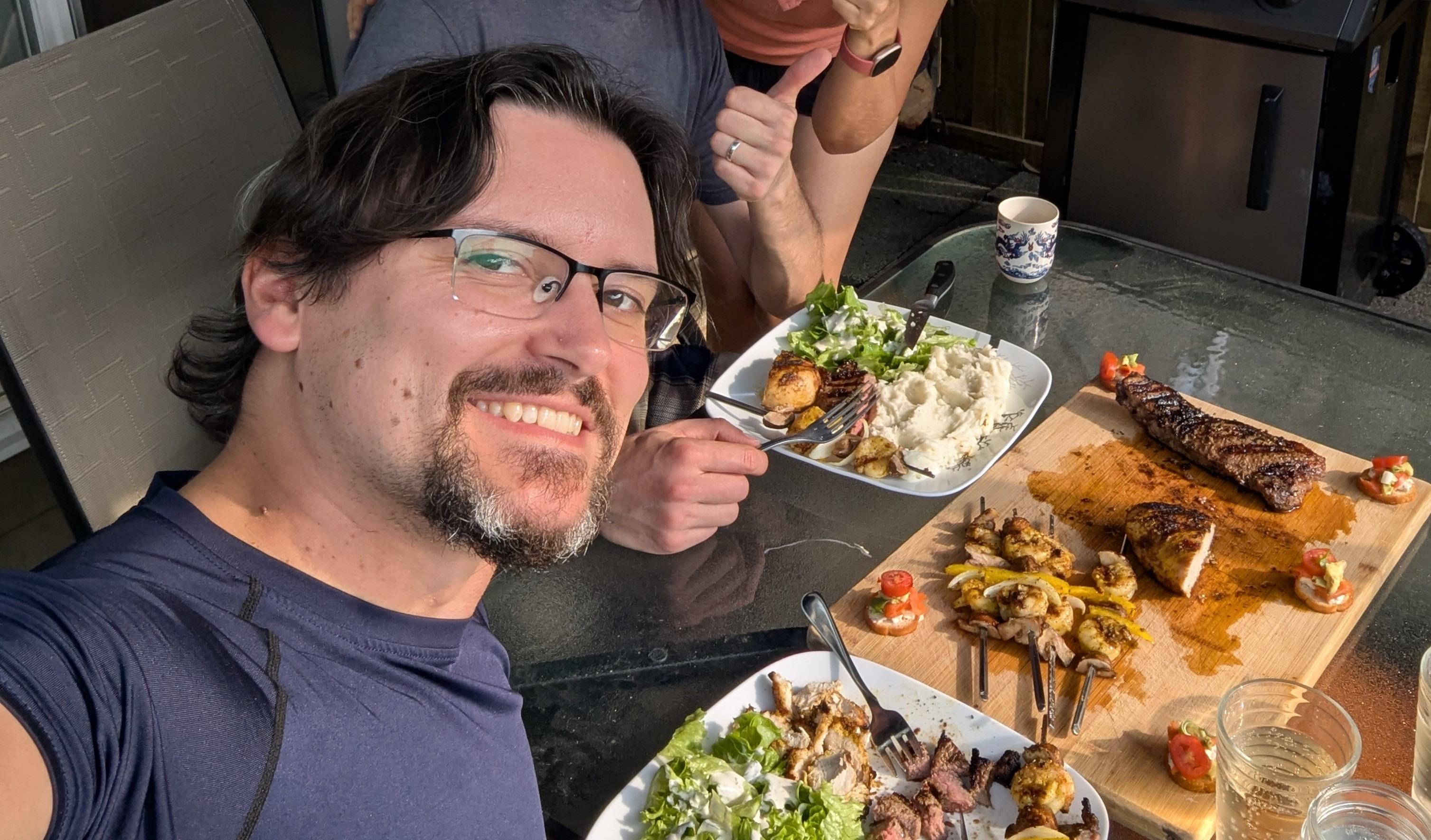 Friends 'zoo bbq' dinner